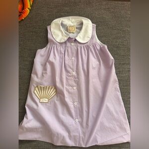 The Beaufort Bonnet Company Lavender Dress with Shell Applique